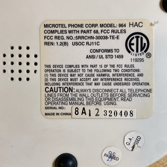 Vintage Microtel Model 964 Retro Style Push Button Tone/Pluse telephone - Picture 5 of 7